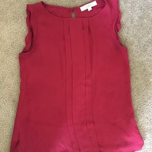 LOFT XS Red Blouse